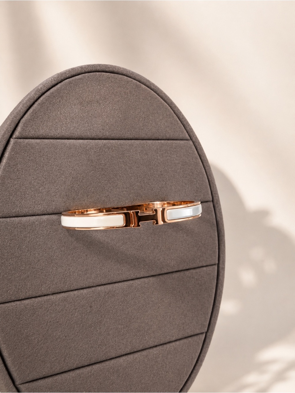 Rose Gold H Bangle Bracelet - Women  jewelry